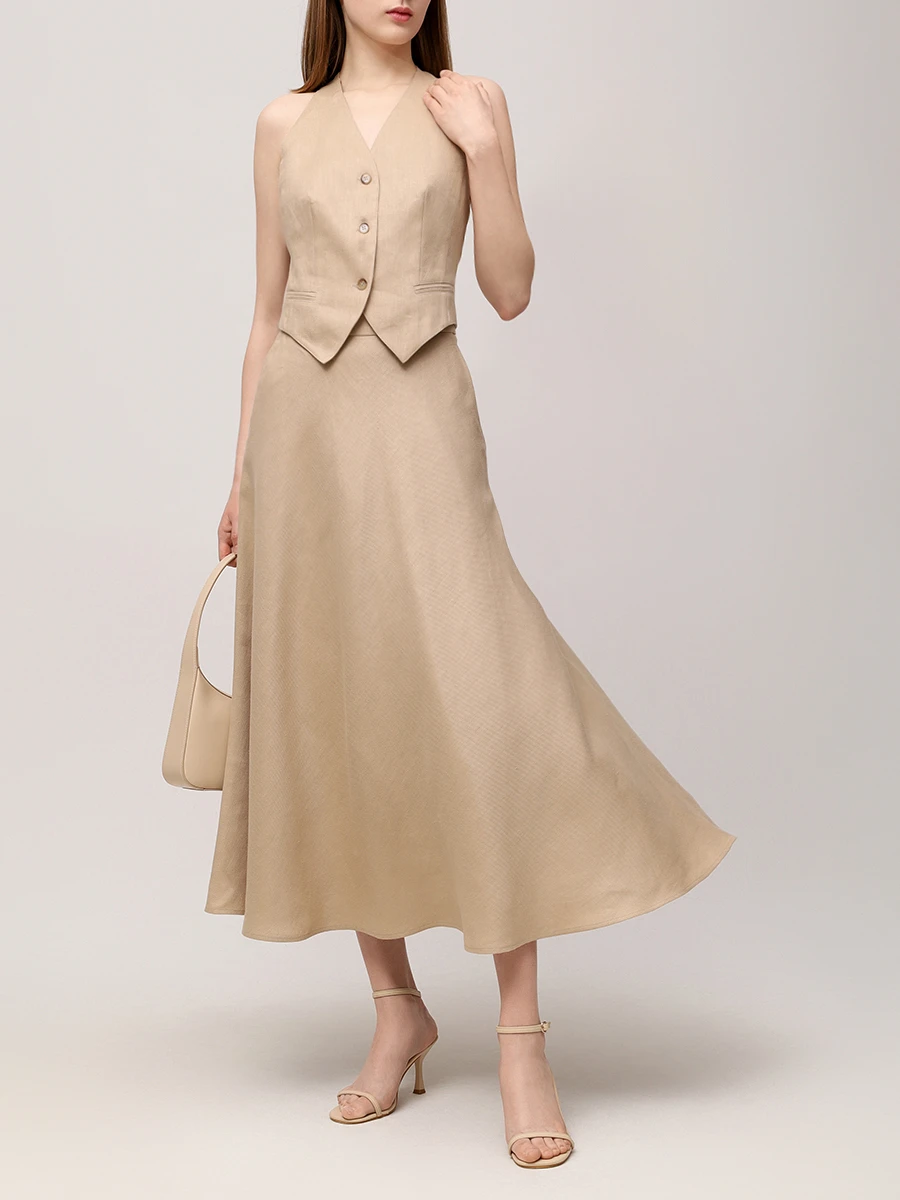 Жилет льняной