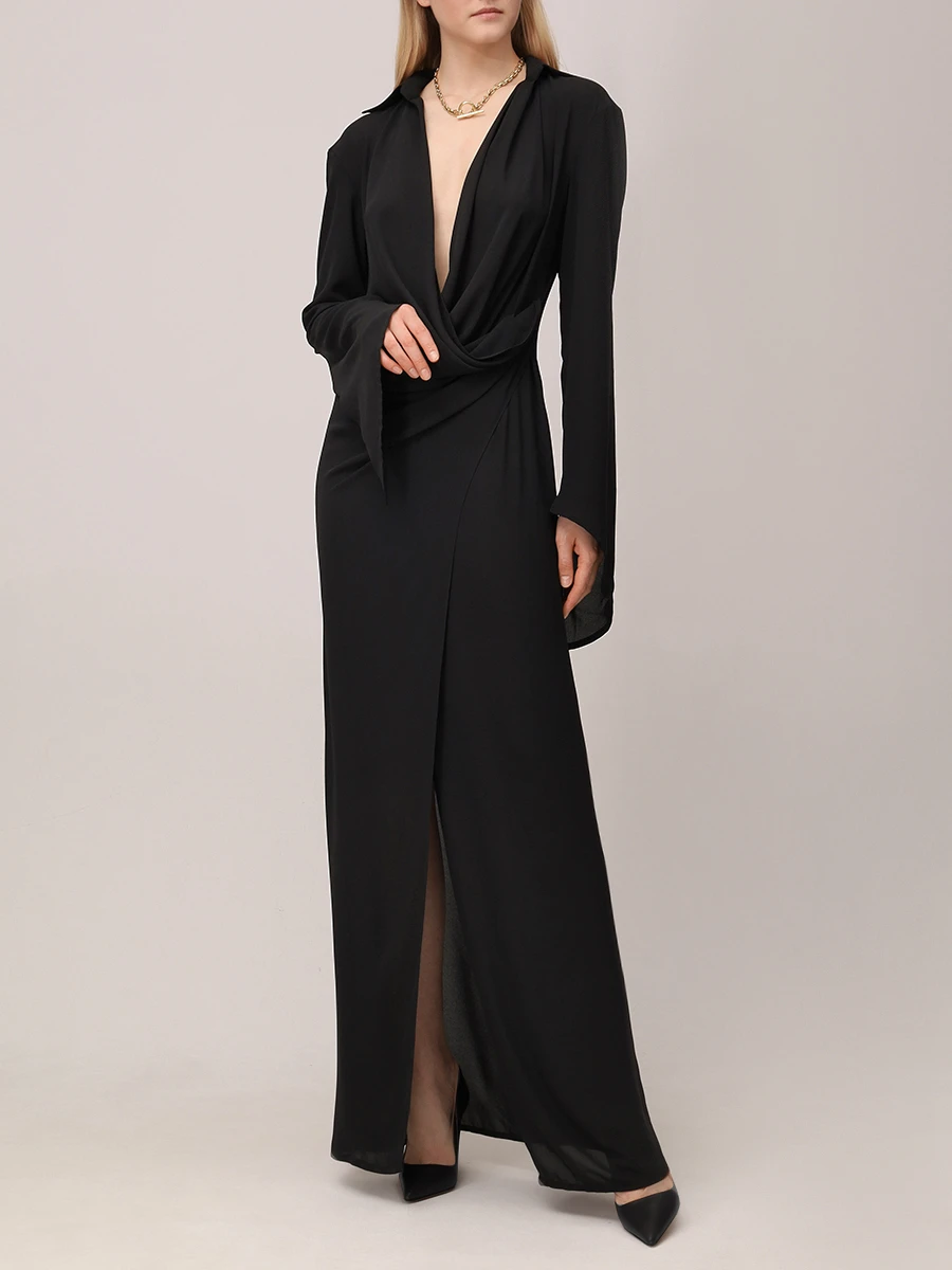 Платье однотонное