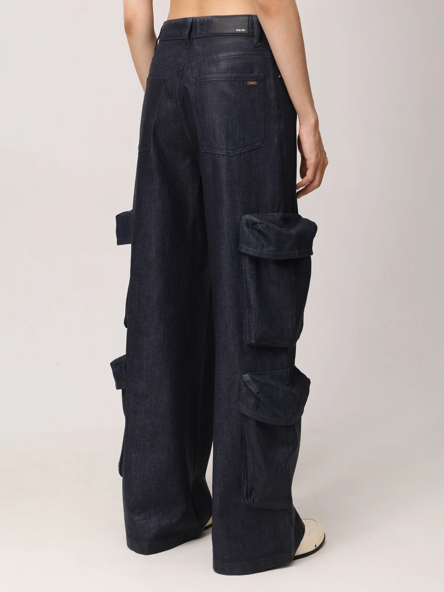 Джинсы-карго хлопковые