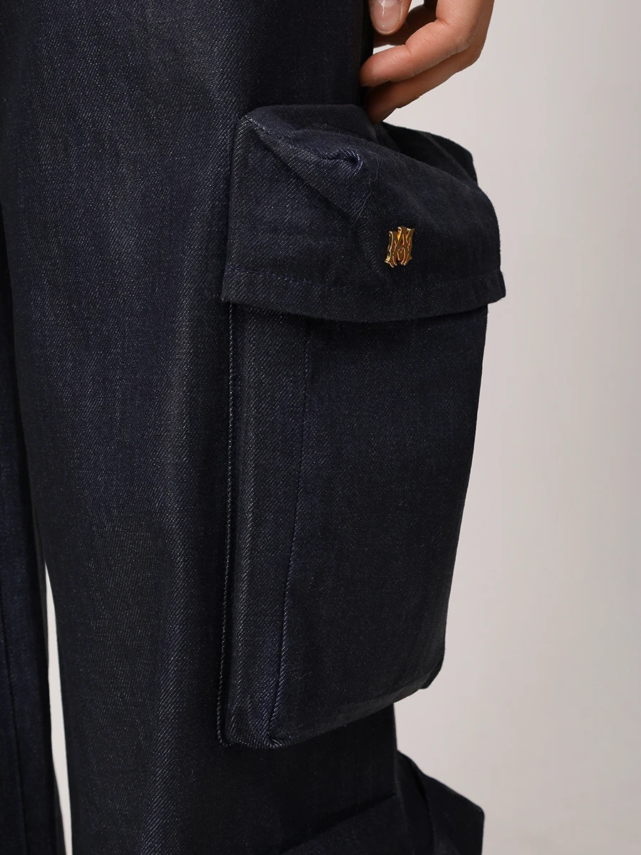 Джинсы-карго хлопковые