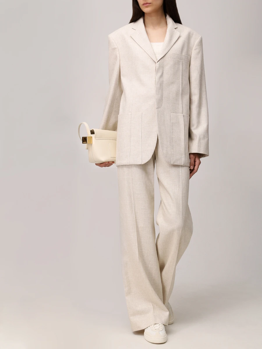 Пиджак из вискозы и льна