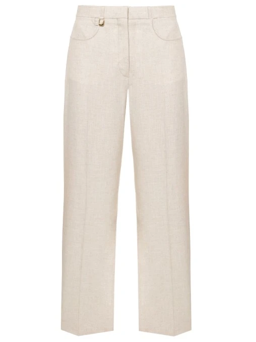 Брюки из вискозы и льна JACQUEMUS