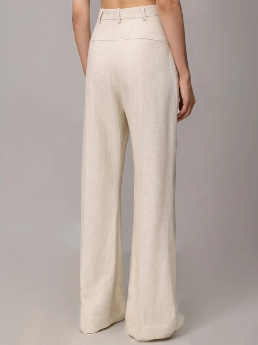 Брюки из вискозы и льна JACQUEMUS
