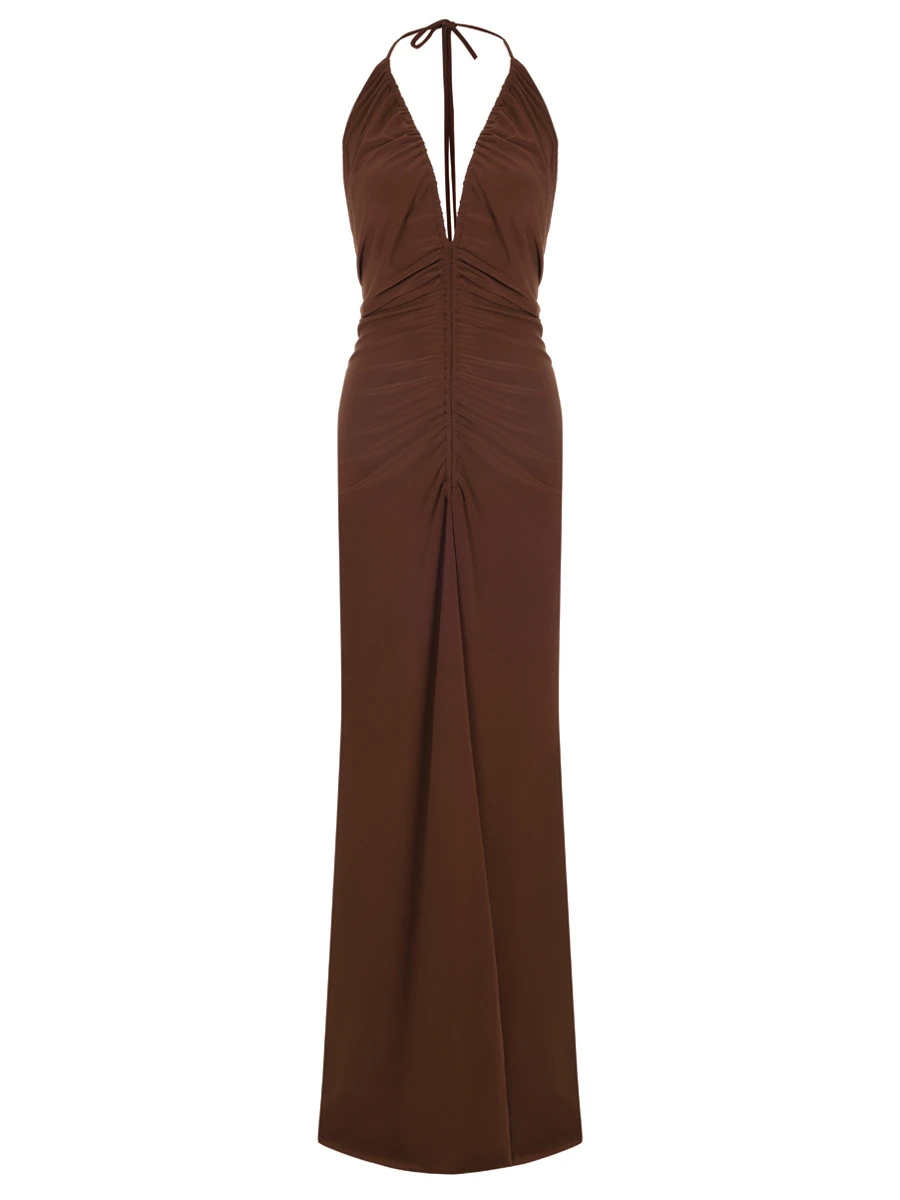 Платье однотонное