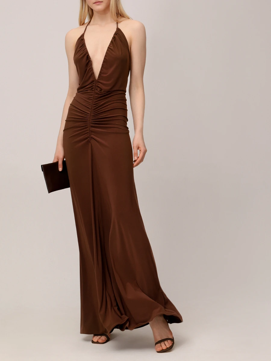 Платье однотонное