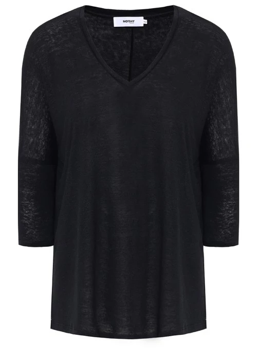 Лонгслив льняной NOT SHY