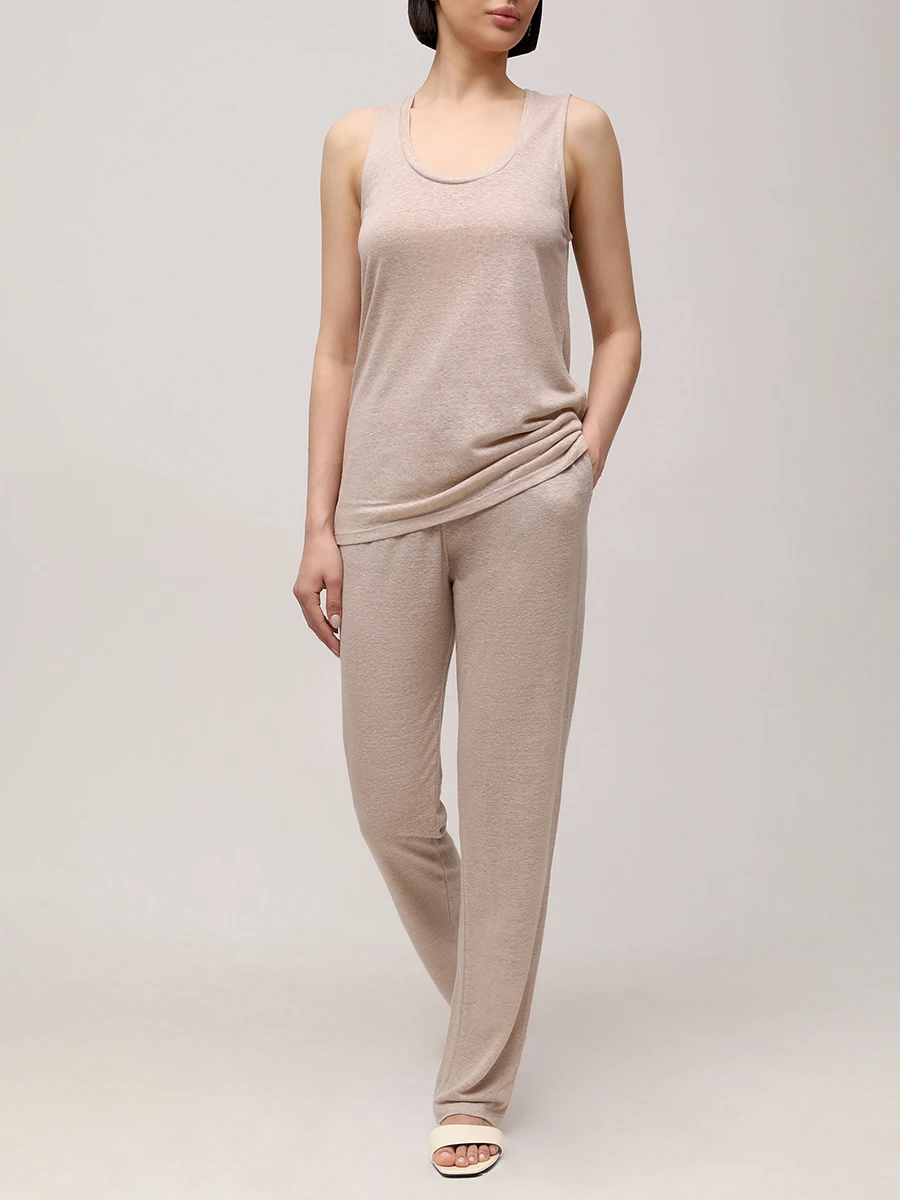 Брюки льняные