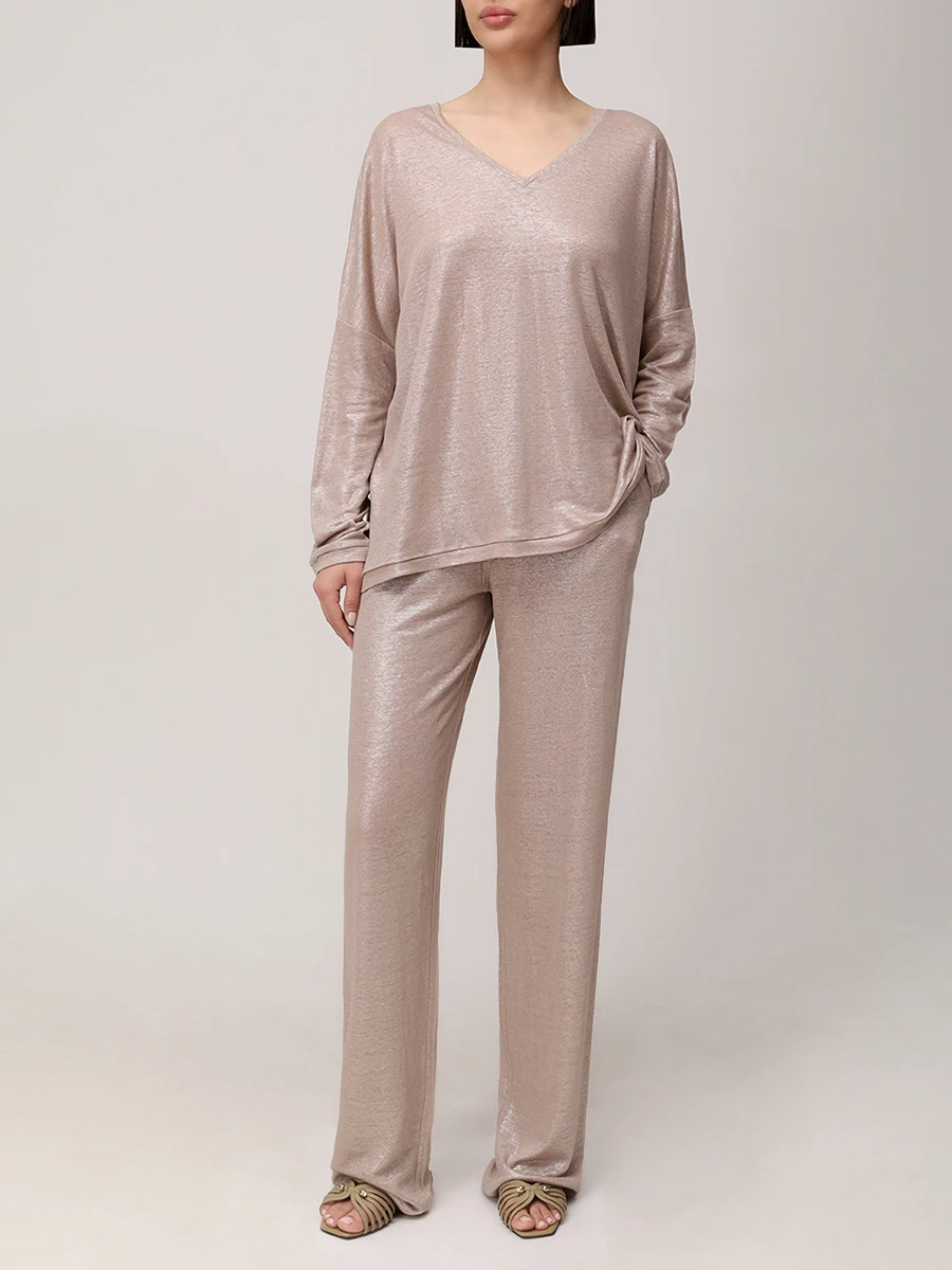 Брюки льняные