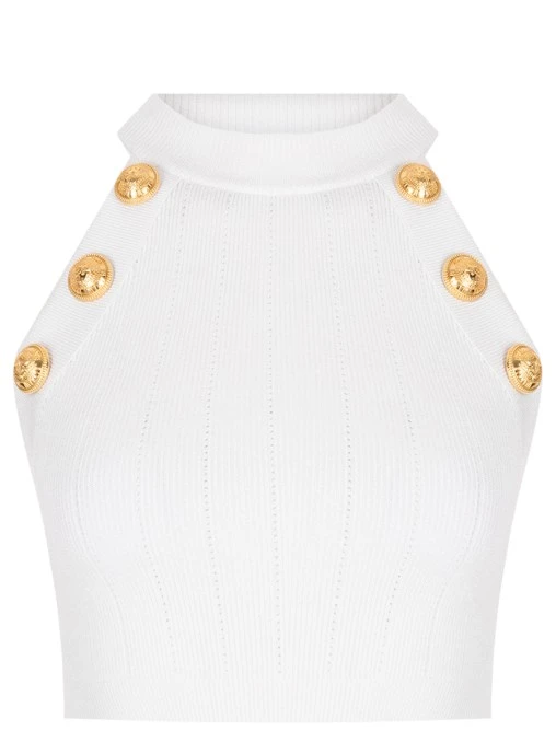 Кроп-топ из вискозы BALMAIN