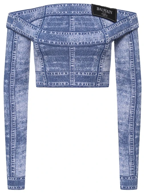 Топ из вискозы BALMAIN