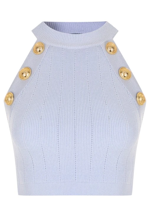 Топ из вискозы BALMAIN