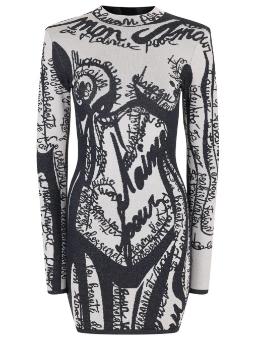 Платье из вискозы BALMAIN