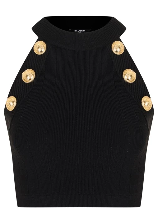 Топ из вискозы BALMAIN