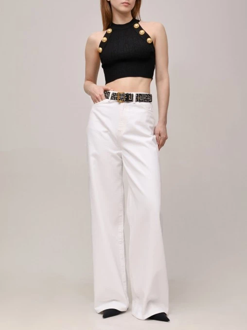 Топ из вискозы BALMAIN