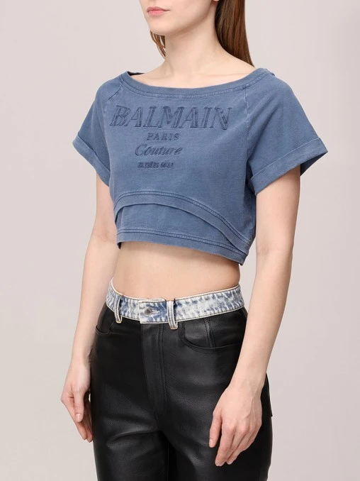 Футболка хлопковая BALMAIN