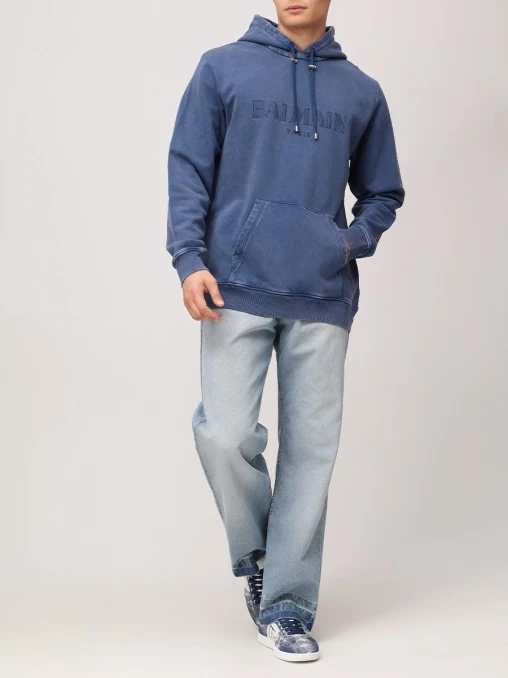 Худи хлопковое BALMAIN