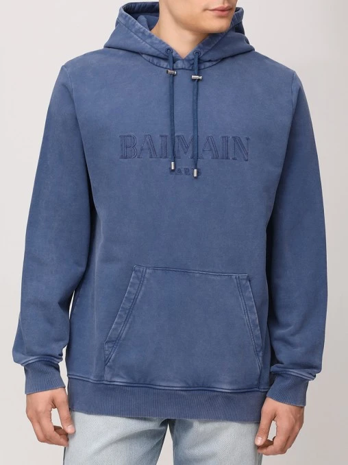 Худи хлопковое BALMAIN