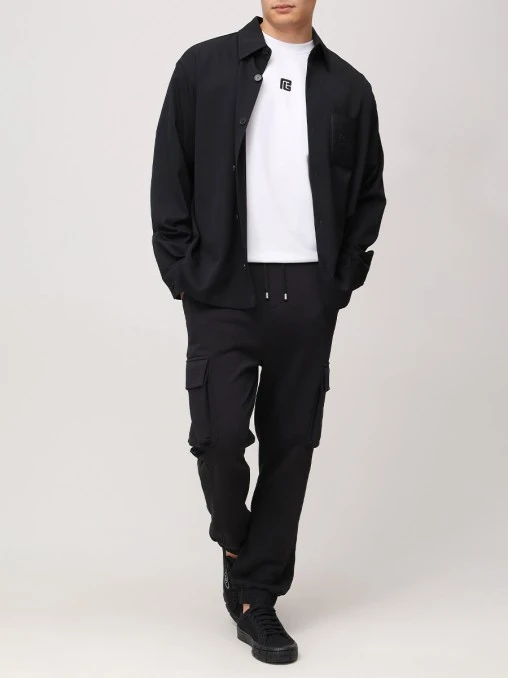 Брюки-карго хлопковые BALMAIN