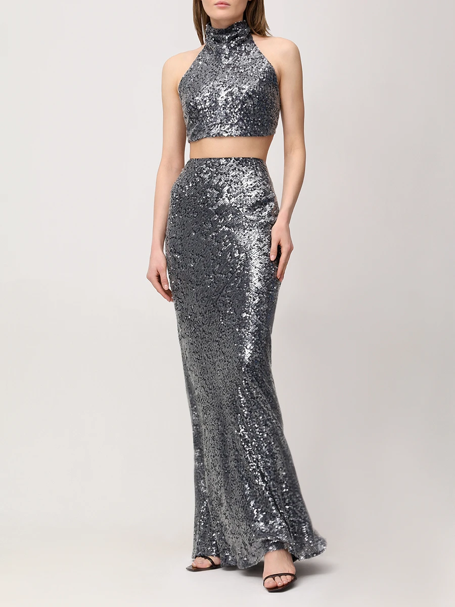 Юбка с пайетками