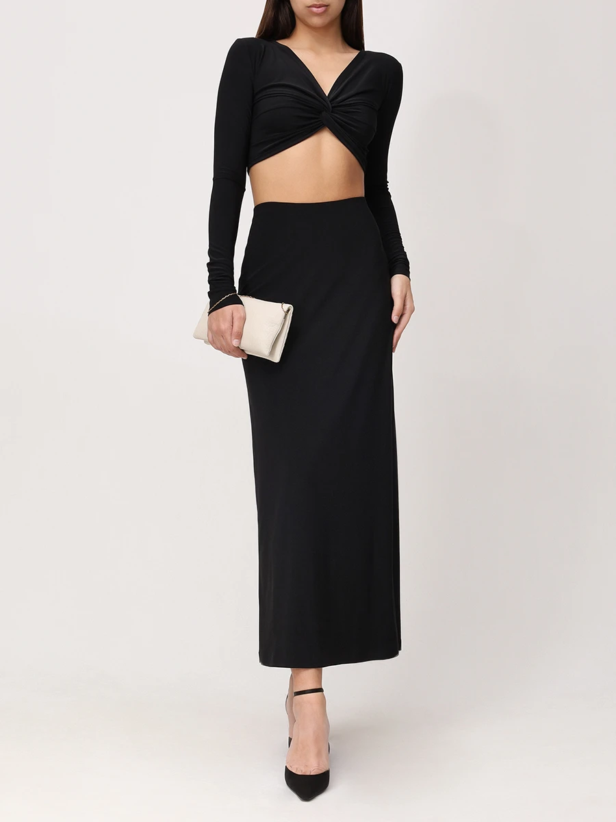 Юбка однотонная