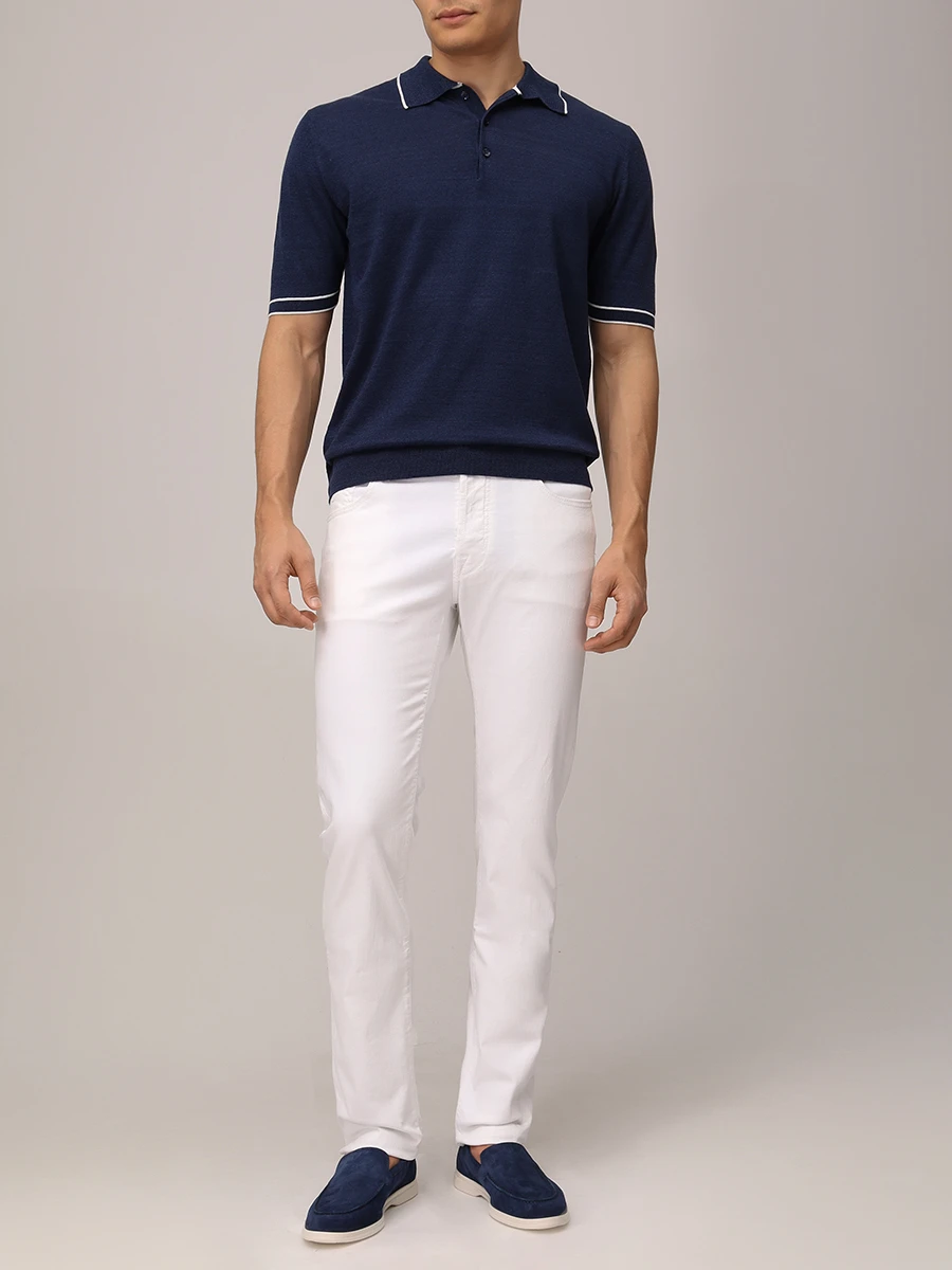 Поло изо льна и хлопка