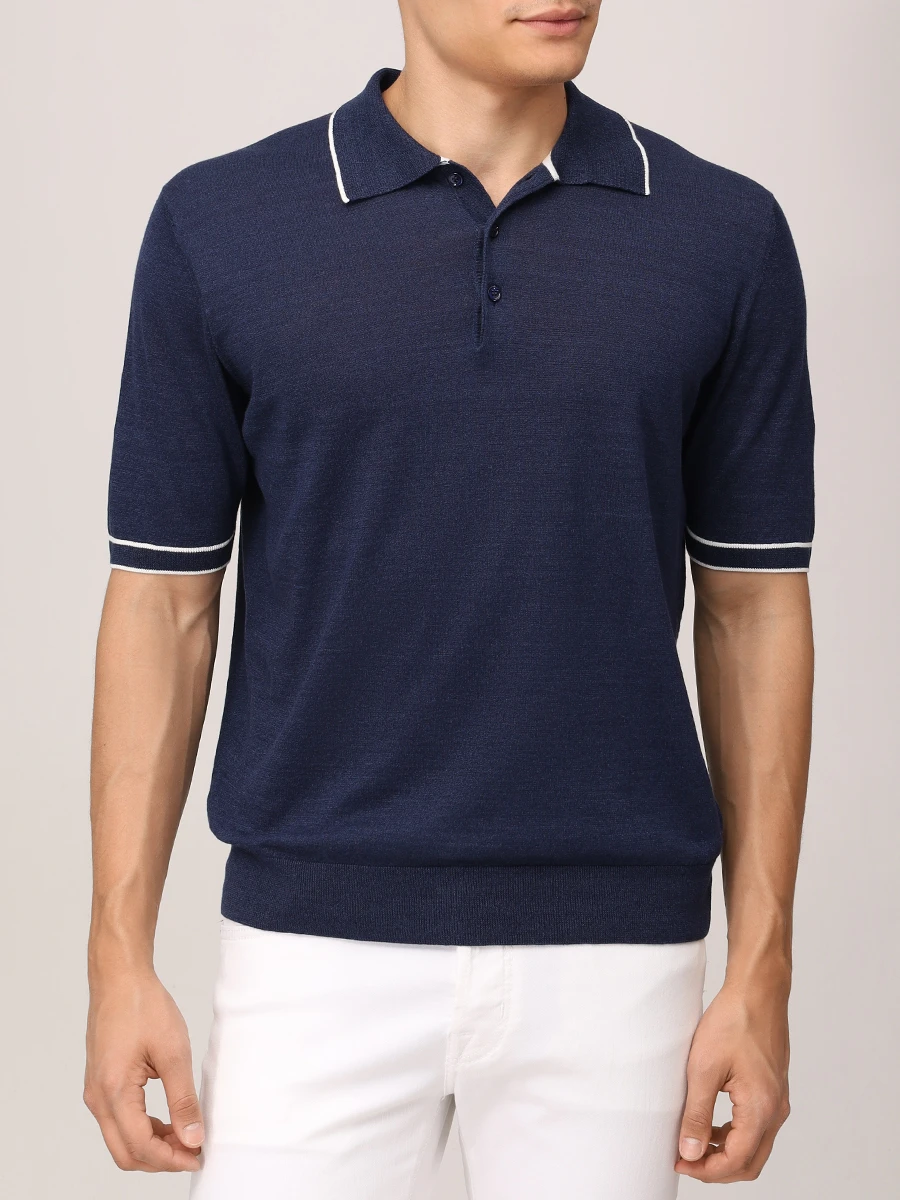 Поло изо льна и хлопка