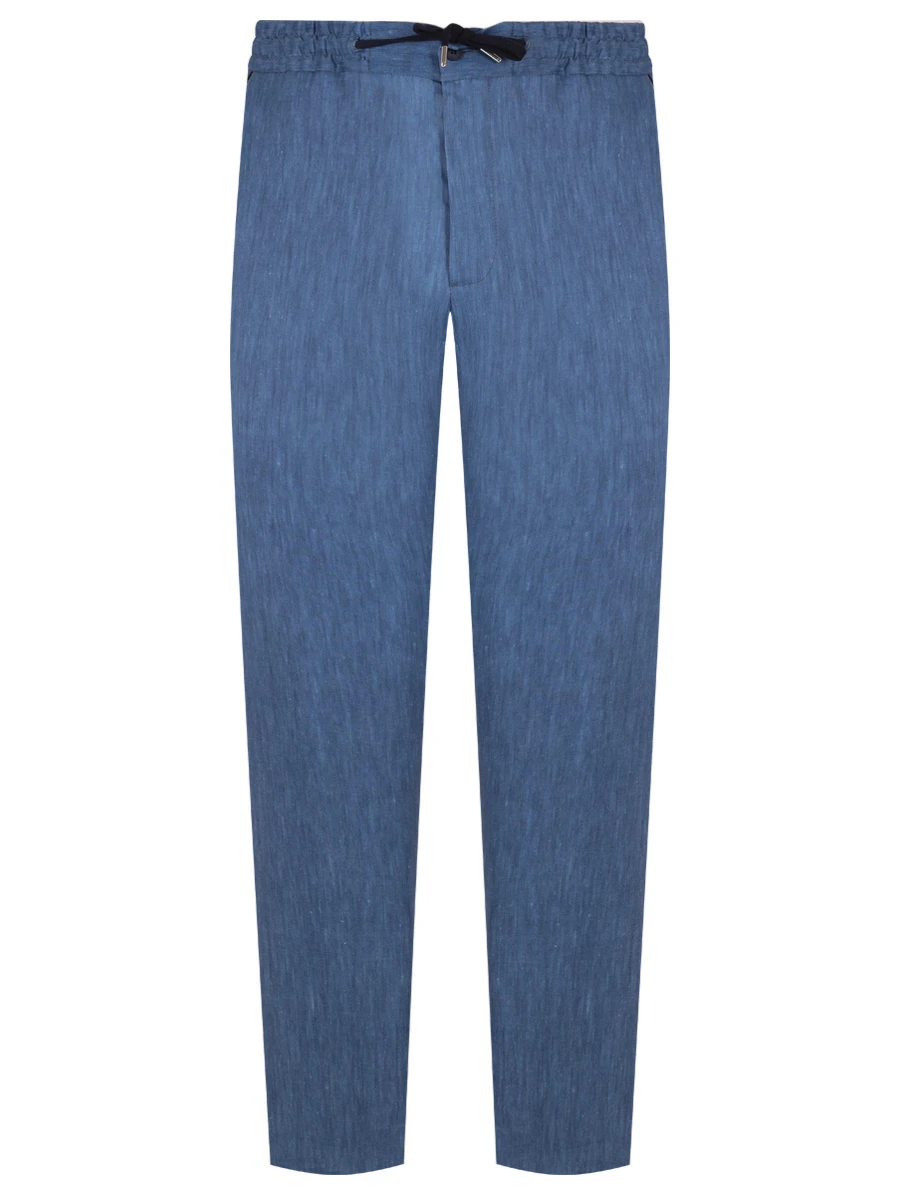 Брюки изо льна и шерсти