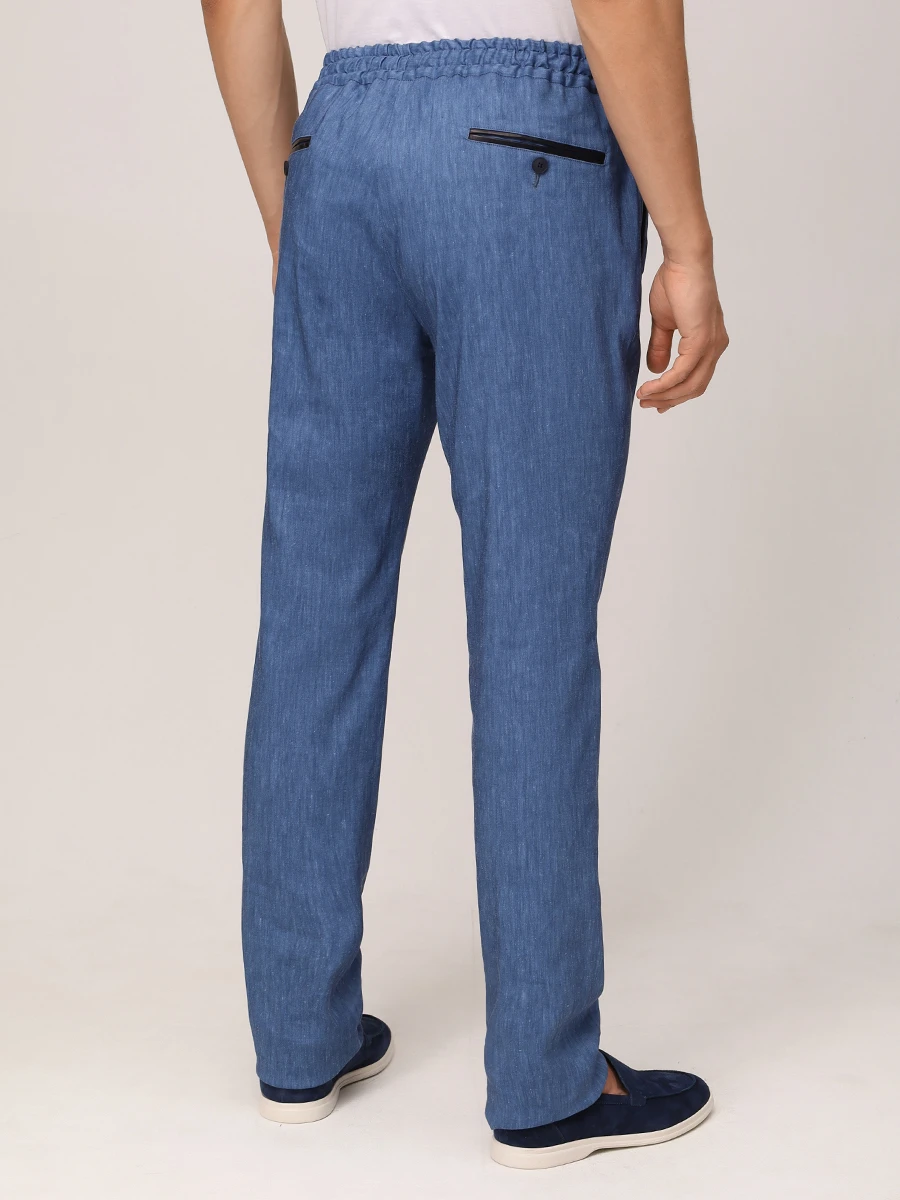 Брюки изо льна и шерсти