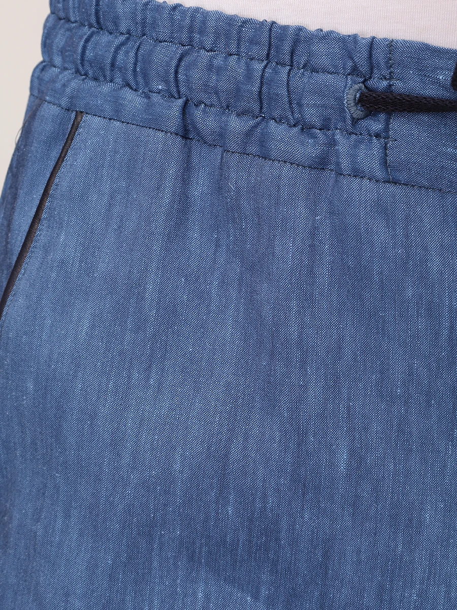 Брюки изо льна и шерсти