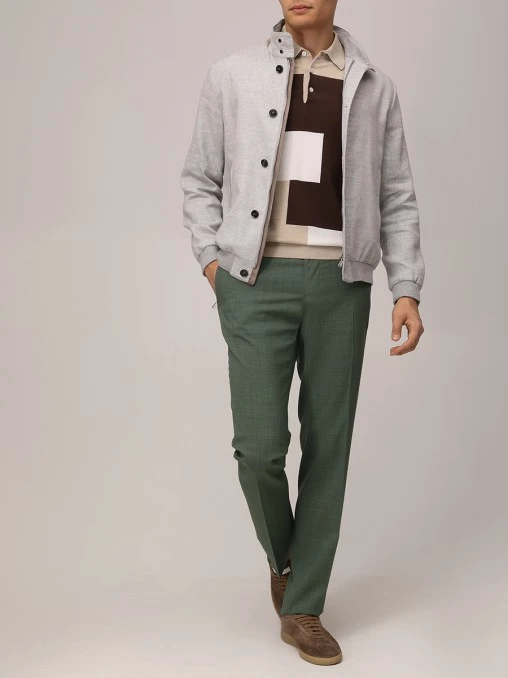 Куртка изо льна и шерсти LENOCI