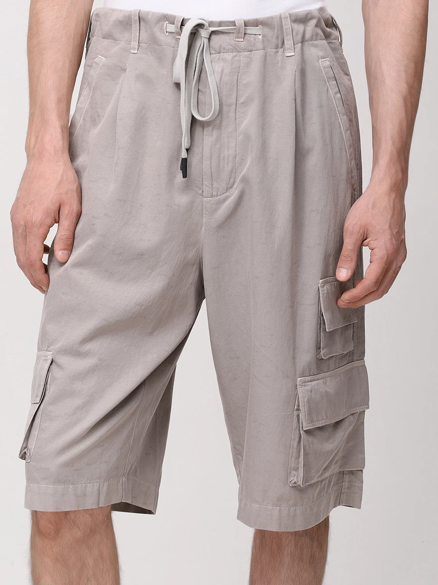 Шорты-карго однотонные