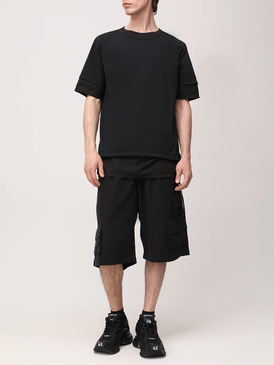 Шорты-карго однотонные