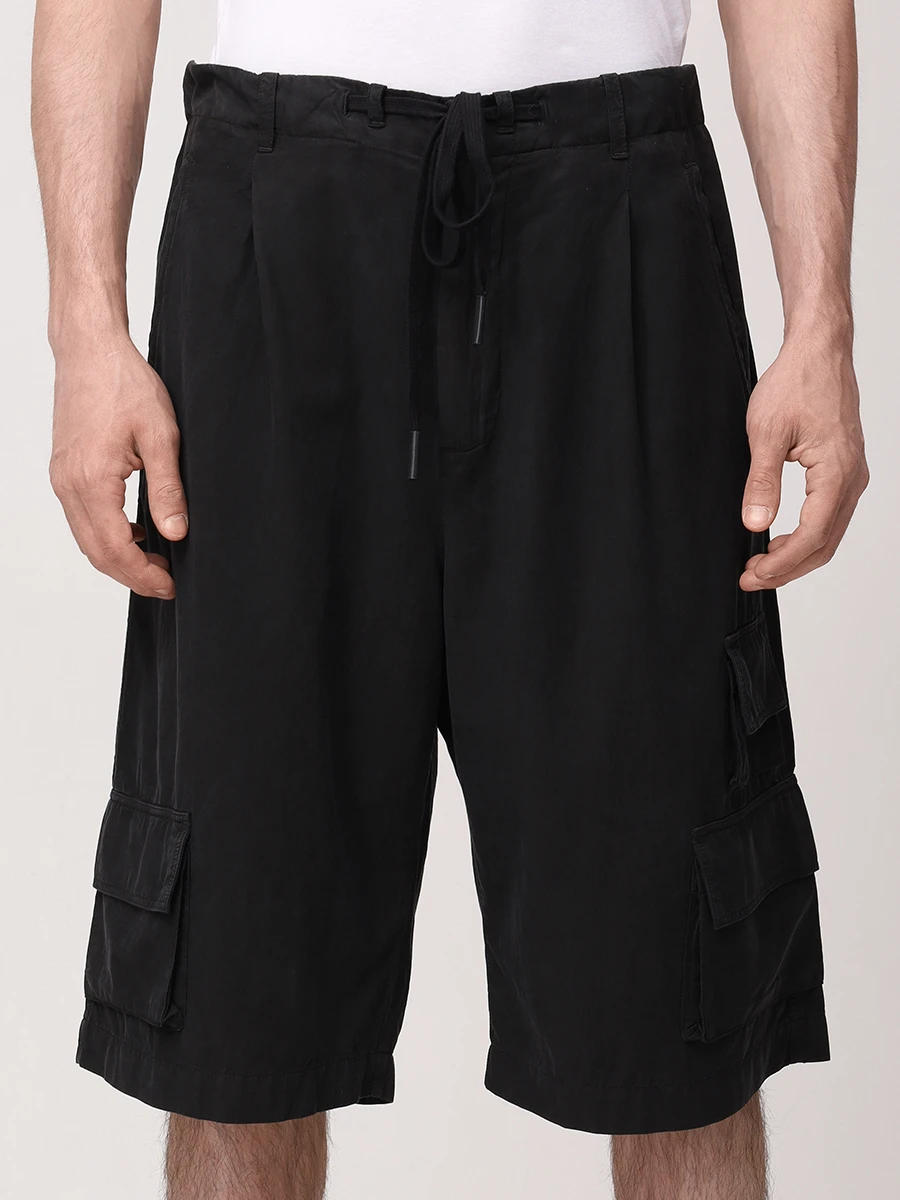 Шорты-карго однотонные