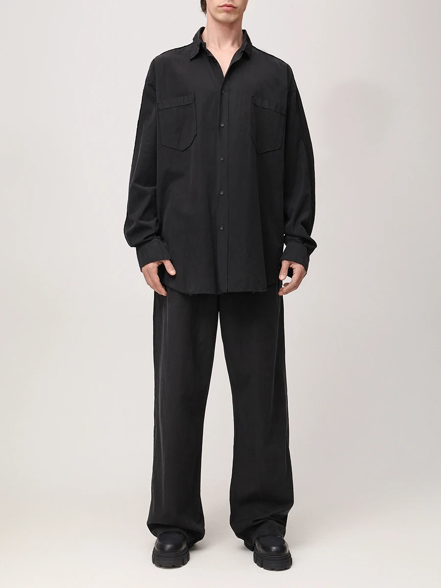 Рубашка Regular Fit однотонная