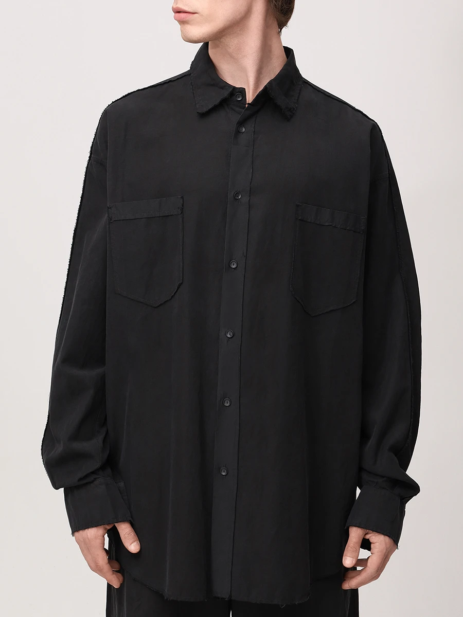 Рубашка Regular Fit однотонная