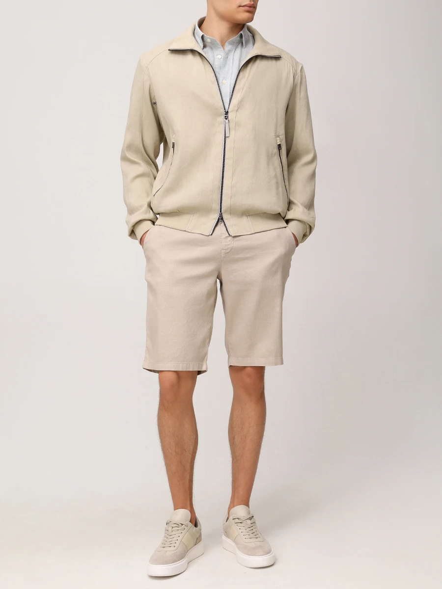 Шорты из хлопка и льна Cole