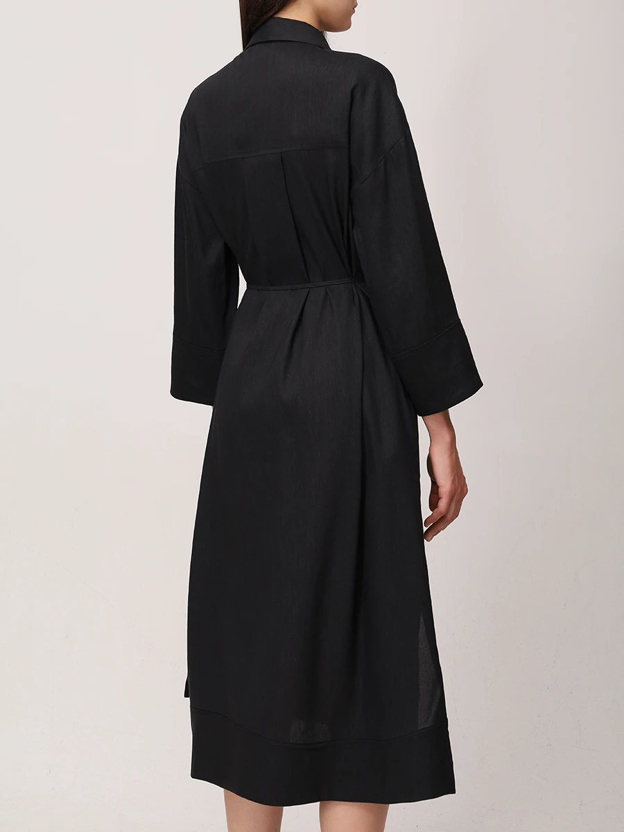 Платье изо льна и вискозы Reika