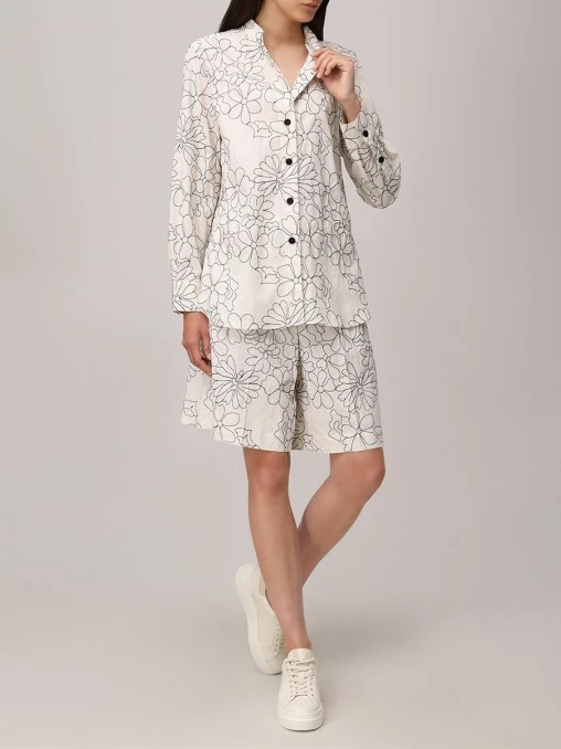 Шорты из хлопка и льна Cinzia BOGNER