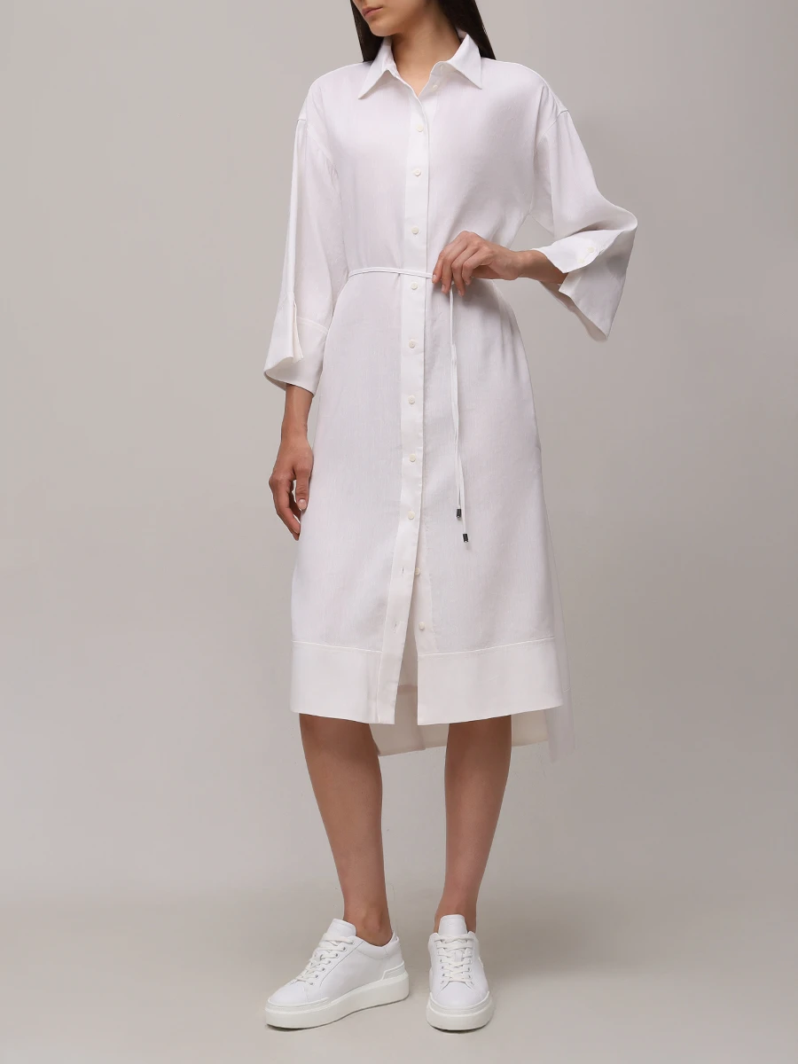 Платье изо льна и вискозы Reika