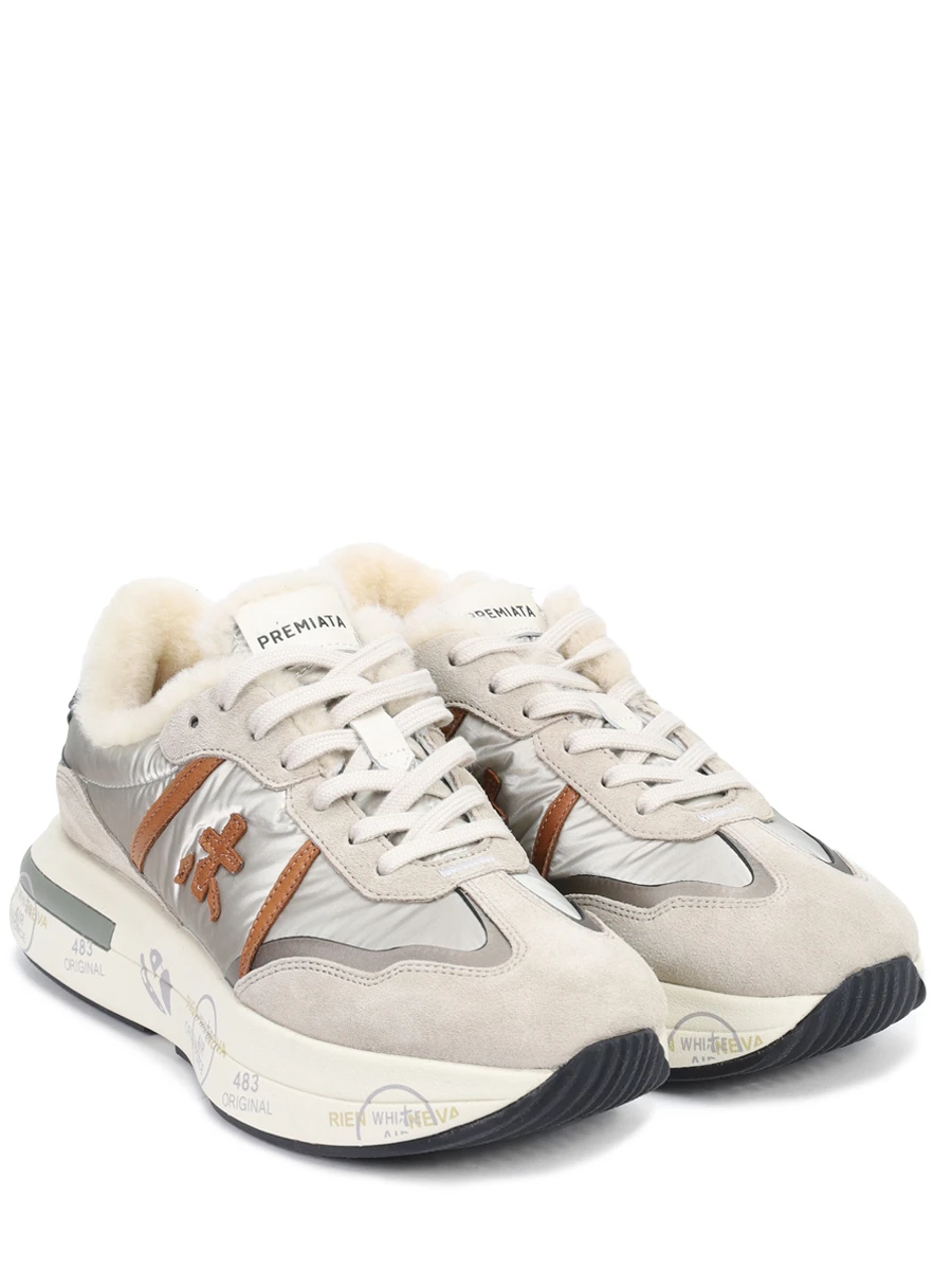 Кроссовки комбинированные на меху Cassie