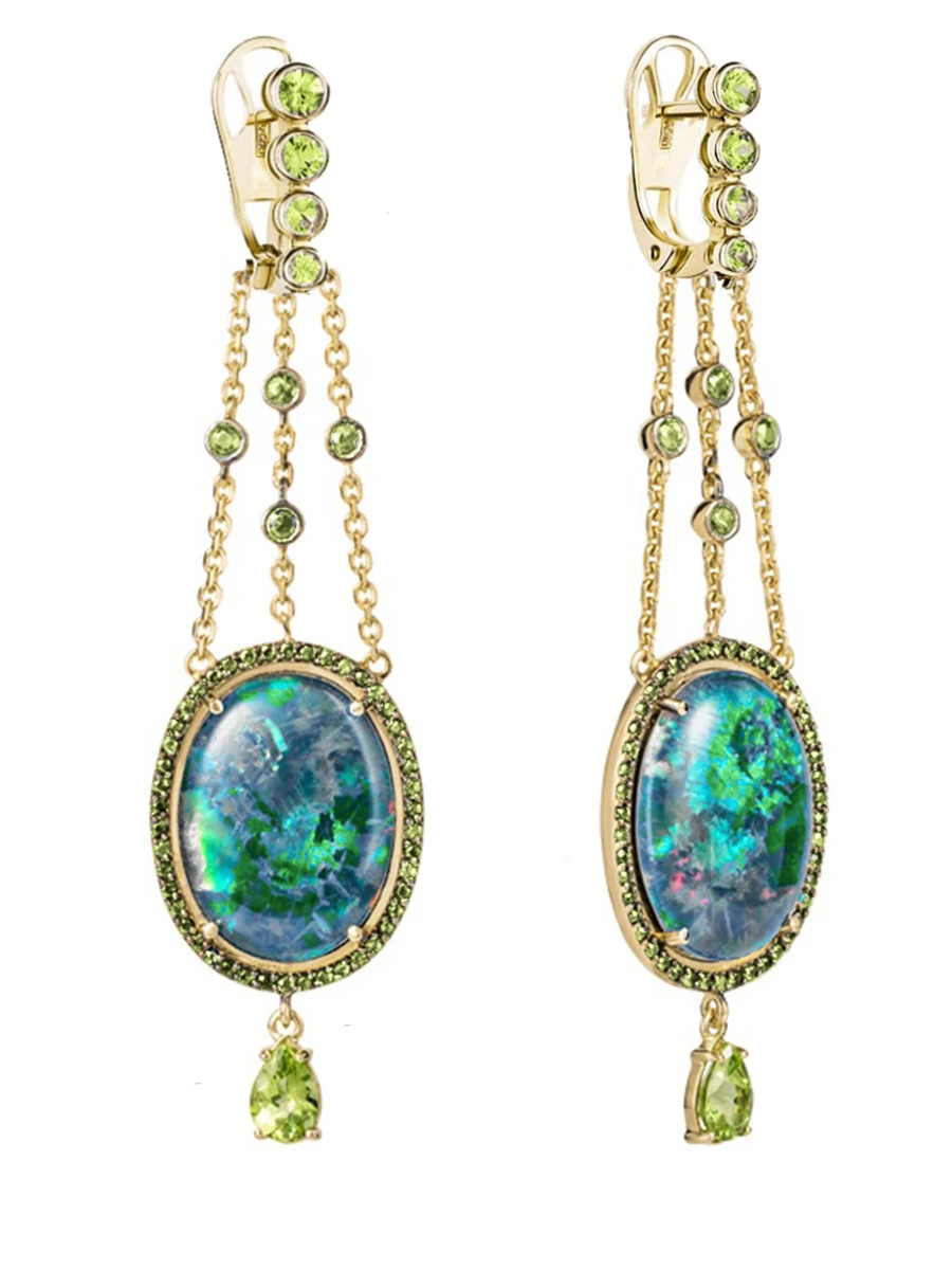 Серьги Королева с опалами