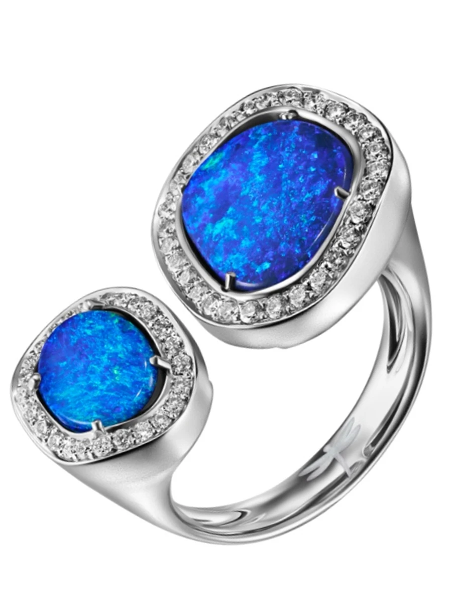 Кольцо с опалами Сверкающие озера