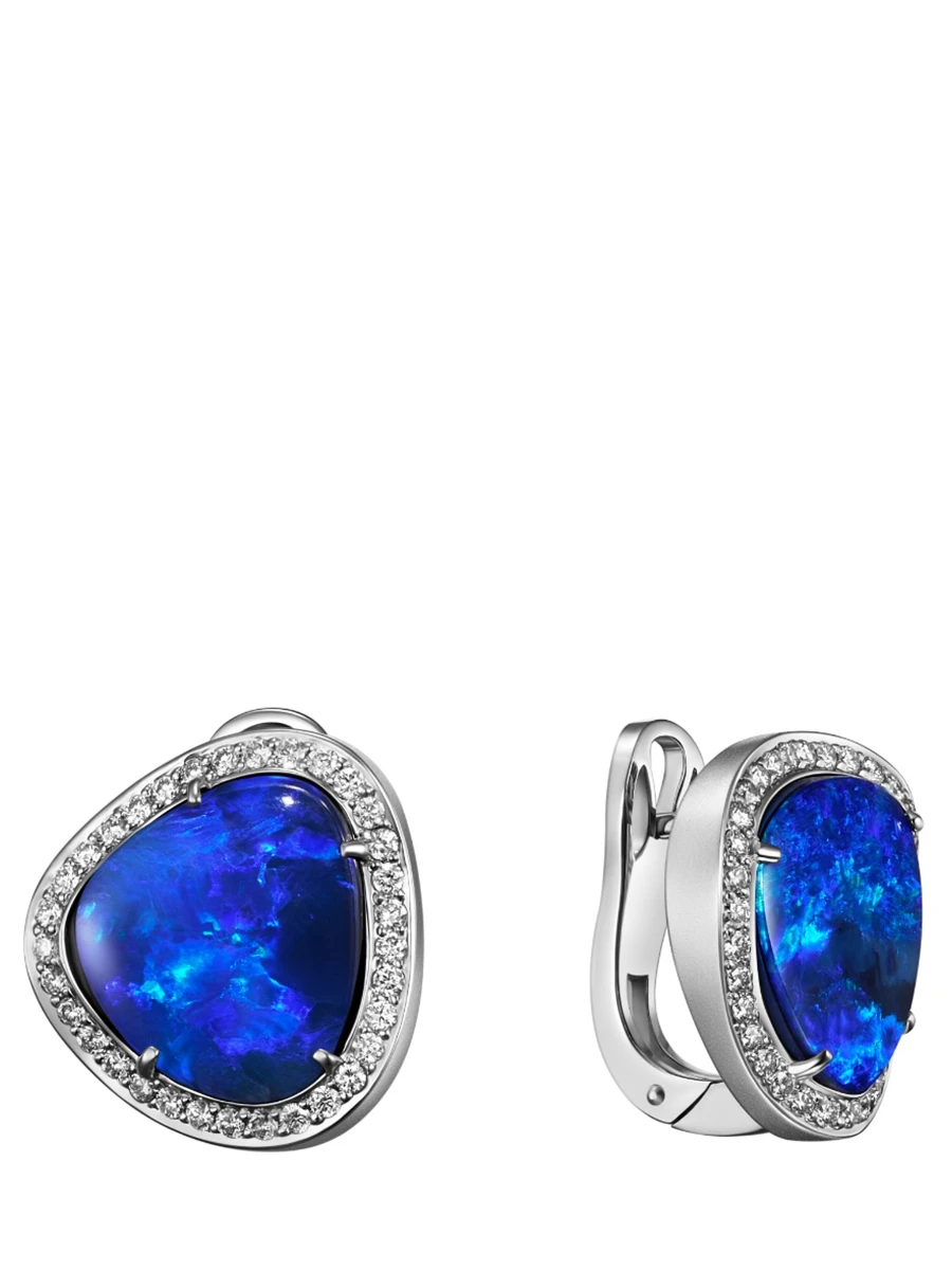 Серьги с опалами Сверкающие озера