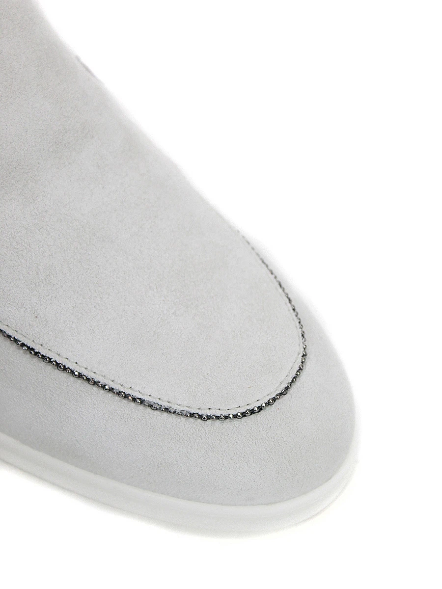 Лоферы замшевые