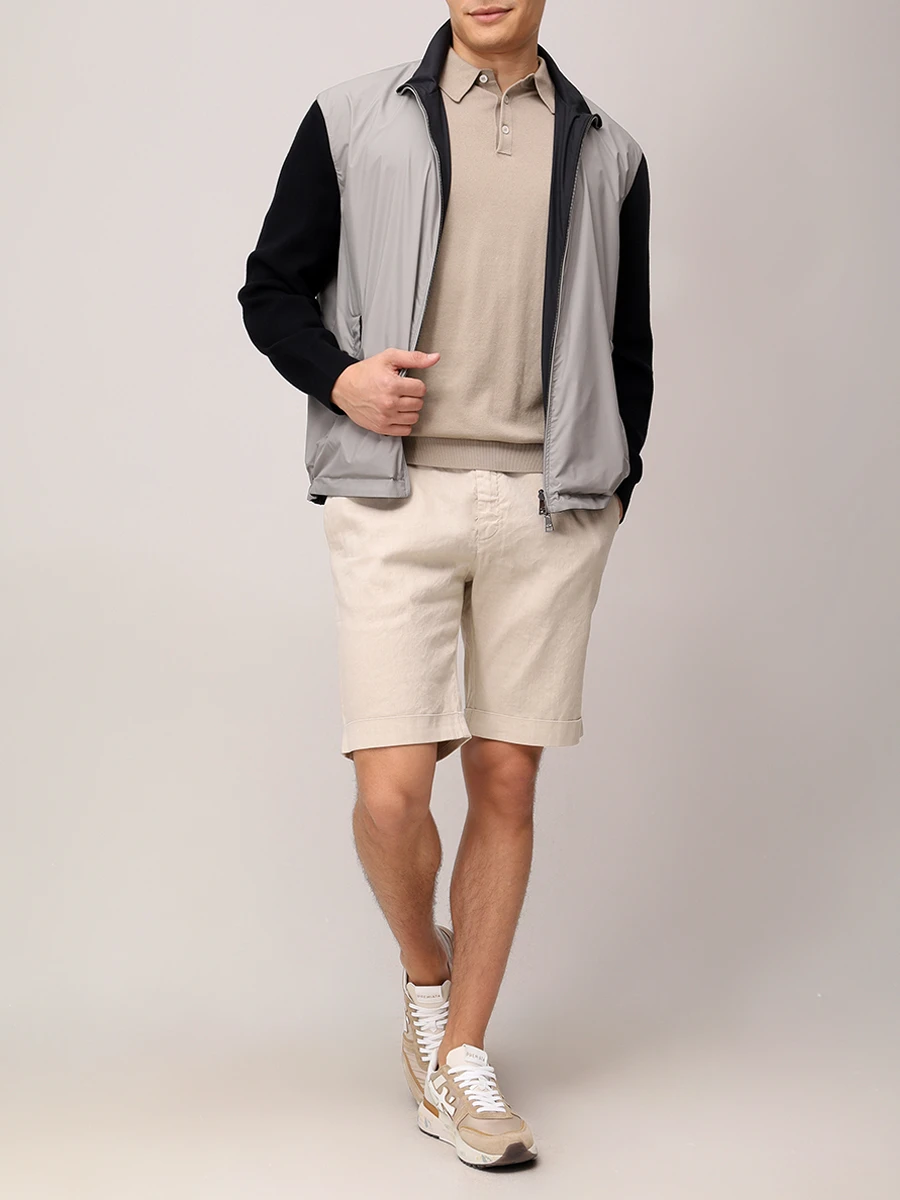 Бомбер комбинированный