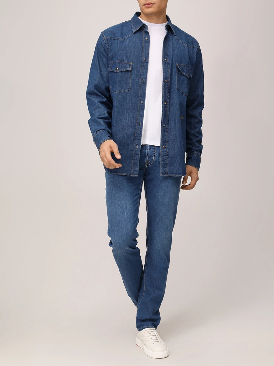 Рубашка Regular Fit джинсовая