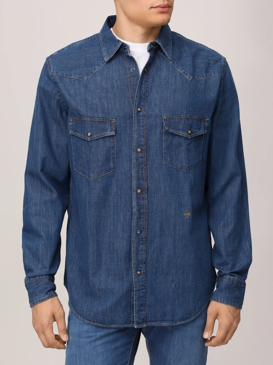 Рубашка Regular Fit джинсовая
