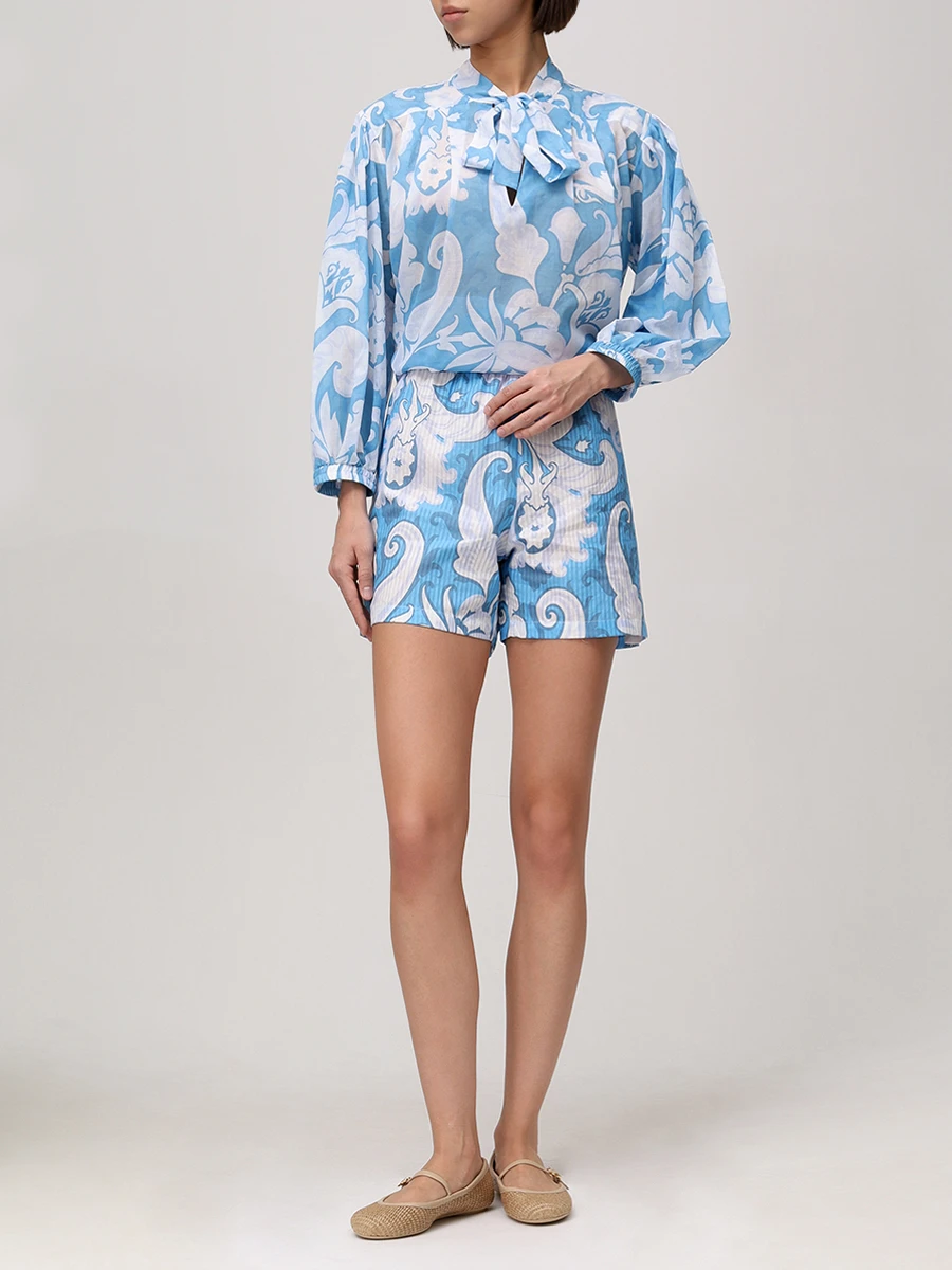 Шорты из хлопка и шелка