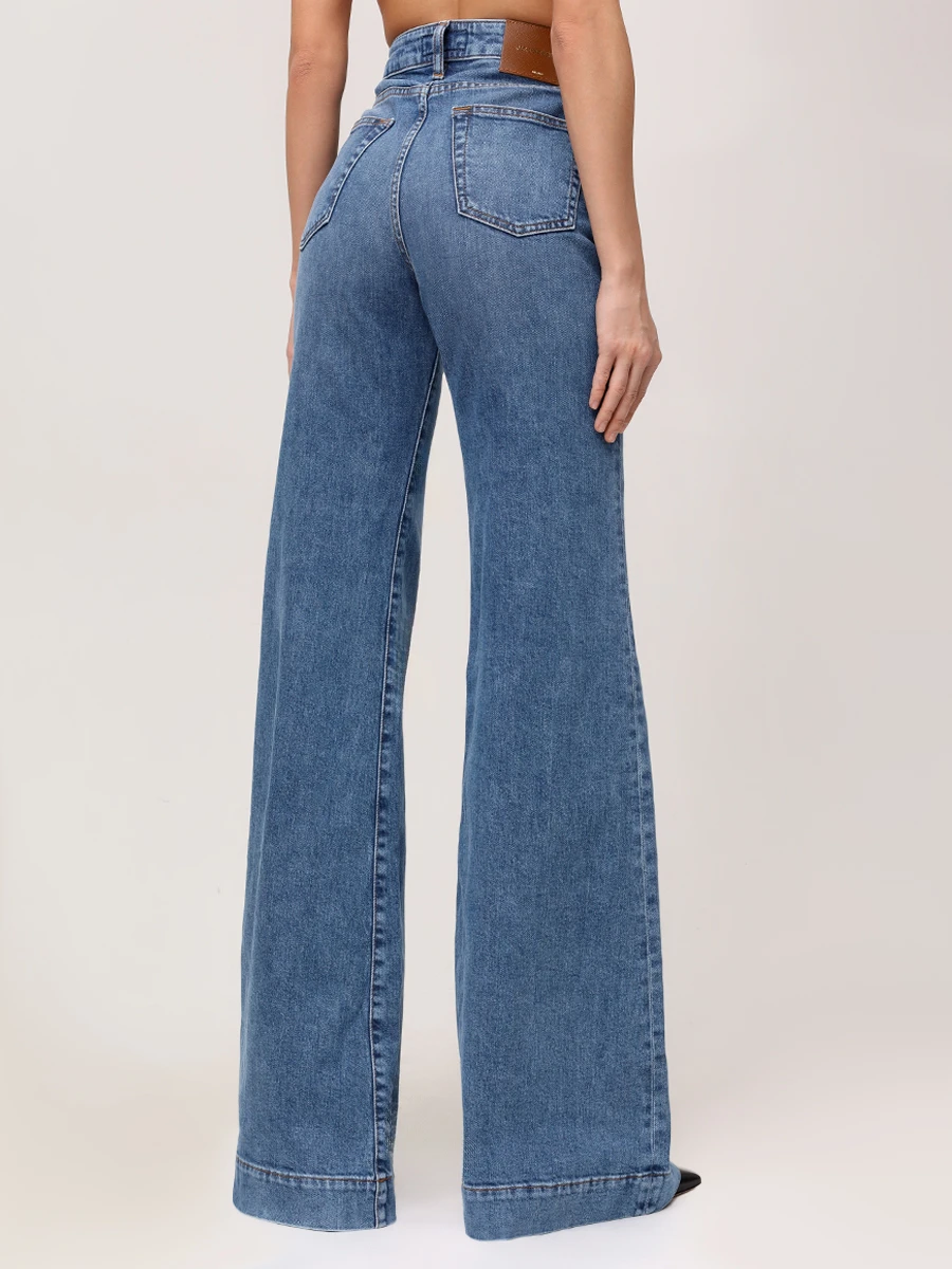 Джинсы-клеш хлопковые