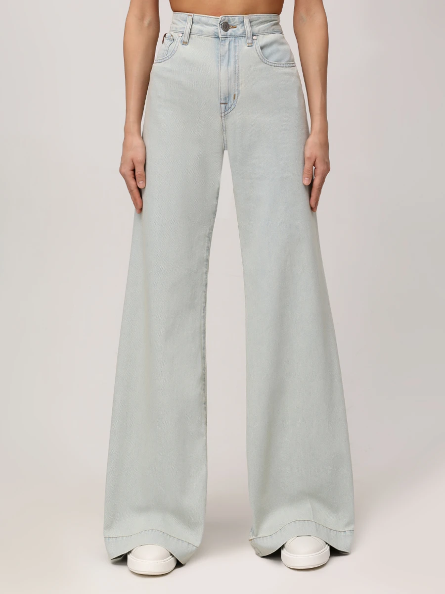 Джинсы-клеш хлопковые